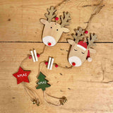 Wooden Reindeer Hanger with Tree