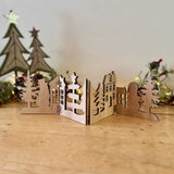 Foldable Wooden Christmas Scene