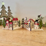 Foldable Wooden Christmas Scene