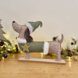 Sausage Dog in Green Coat