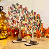 Pair of Wooden Autumn Trees