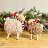Pair of Fluffy Christmas Deer