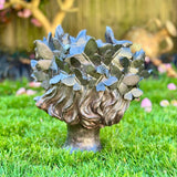 Ladies Head with Butterflies Planter