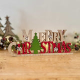Red & Green Wooden Merry Christmas Sign