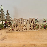 Red & Green Wooden Merry Christmas Sign