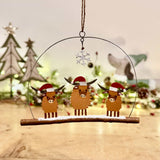 Highland Cows in Christmas Hats