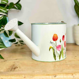 Metal Watering Can with Tulips Pot
