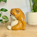 Sleepy Bulldog Vase