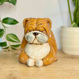 Sleepy Bulldog Vase