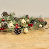 White Bells, Pincecone & Berries Garland