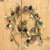 White Bells, Pincecone & Berries Garland