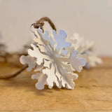 White Metal Snowflake Garland