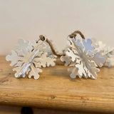 White Metal Snowflake Garland