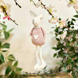 Hanging Bunny in Pink Blouse