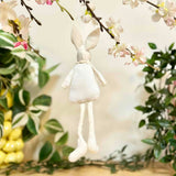 Hanging Bunny in White Blouse