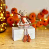 Mouse in Cream & Orange Knit Dress