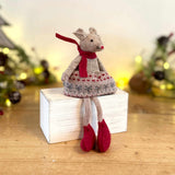 Mouse In Knitted Dress With Red Boots