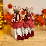 Brown Mouse Couple in Red Outfits