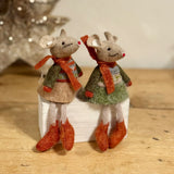 Felt Mouse in Green Dress