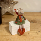 Felt Mouse in Green Dress