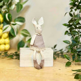 White Rabbit in Lilac Spotty Dress