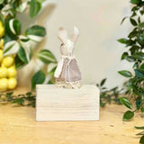 White Rabbit in Lilac Spotty Dress