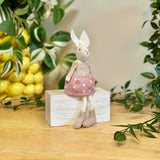 White Rabbit in Pink Spotty Skirt