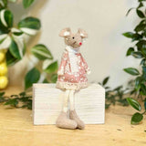 Brown Mouse in Pink Floral Dress