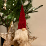 Red Velvet Hanging Santa Gonk