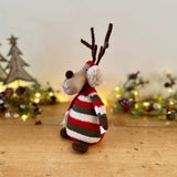 Reindeer In Stripy Jumper