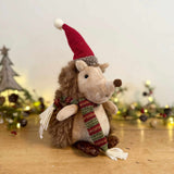 Hedgehog In Scarf & Hat