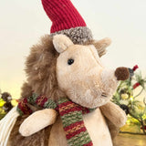 Hedgehog In Scarf & Hat