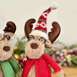 Cosy Reindeer Couple with Glasses