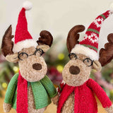 Cosy Reindeer Couple with Glasses