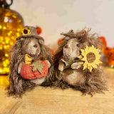 Autumn Hedgehog Couple