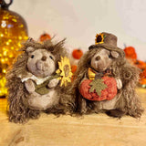 Autumn Hedgehog Couple