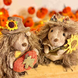 Autumn Hedgehog Couple