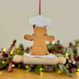 Gingerbread Chef with Candy Cane Scarf