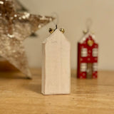 Mini White Wooden House Decoration