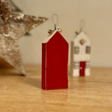 Mini Red Wooden House Decoration