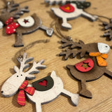 5 Wooden Rustic Reindeer