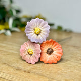 Trio of Ceramic Daisy Stakes