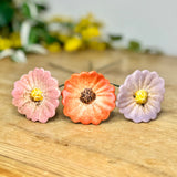 Trio of Ceramic Daisy Stakes