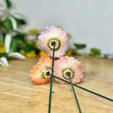 Trio of Ceramic Daisy Stakes