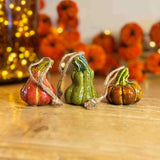 3 Hanging Ceramic Gourds