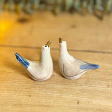 Pair of Mischievous Ceramic Seagulls