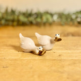 Pair of Ceramic Mini Goofy Ducks