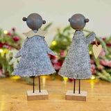 Pair of Folk Christmas Angels