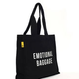 Emotional Baggage Tote Bag in Black
