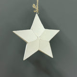 Large White Rustic Star